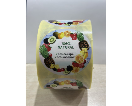 Наклейка "100% Natural без сахара"