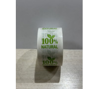 Наклейка "100% Natural  мал. прозрачная"