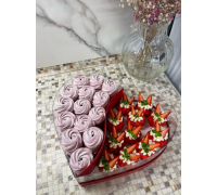 Сердце 2 отсека 40х10 (Красный)