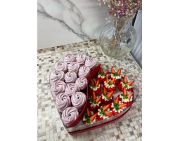 Сердце 2 отсека 40х10 (Красный)